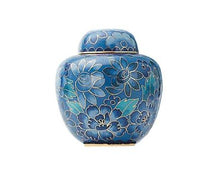 Load image into Gallery viewer, Blue Sapphire Cloisonné Urn