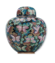 Load image into Gallery viewer, Butterfly Garden Cloisonné Urn