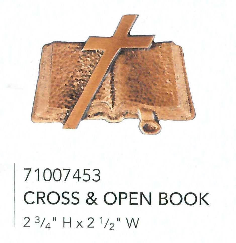 Cross & Open Book Applique