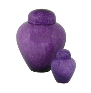 Moonlit Violet Glass Urn