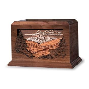 Mountain Scene Urn