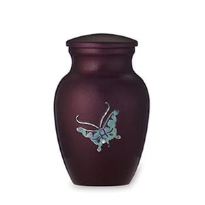 Purple Butterfly Urn